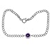1 Ct Created Alexandrite Round Bezel Bracelet .925 Sterling Silver Rhodium Finish