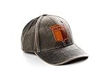 Vintage Oliver Logo Hat, Leather Emblem, Oil Distressed Brown