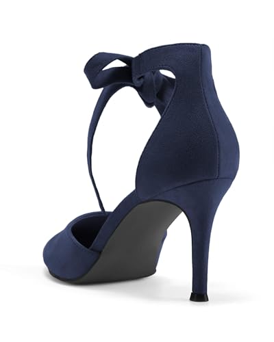 Image of Womens High Heel Pointed Toe Pumps Ankle Tie Classic Office Special Dress Party Shoes