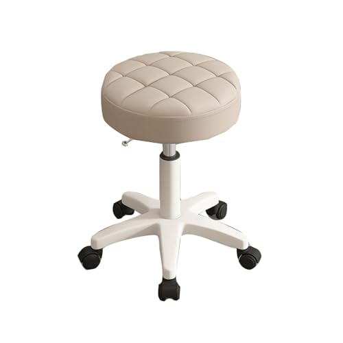 Taburete giratorio resistente con ruedas, silla giratoria ajustable de piel sintética para tatuajes, médicos, tiendas de guitarras, banco de trabajo de laboratorio, control de altura hidráulico