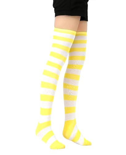Womens Thigh High Socks Athletic Stripe Cute Colorful Over the Knee High Sock Colorful Long Tube Sock2