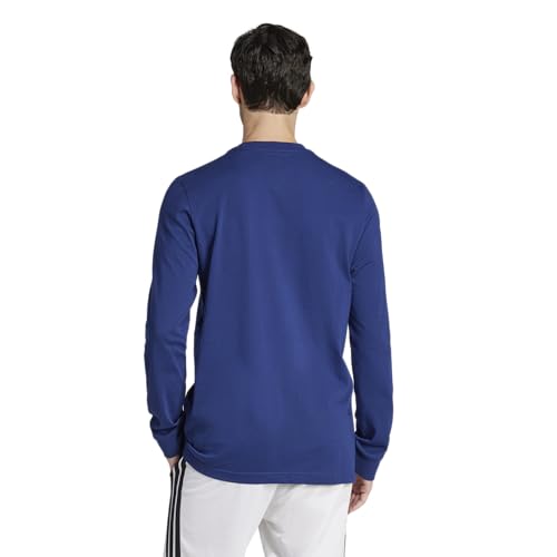 adidas Men's Tall Size Tech Metallic Long Sleeve T-Shirt, Dark Blue, Small3