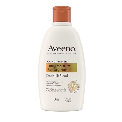 Aveeno Scalp Soothing Haircare Daily Moisture Conditioner Oat Milk Blend for Dry Hair Soothes Dry Itchy & Flaky Scalp Clinically Proven Sulfate Free 300ml