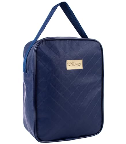 Bolsa Térmica Infantil Porta Mamadeira, Lancheira ou Marmita – Para Meninas e Meninos (Azul Marinho)