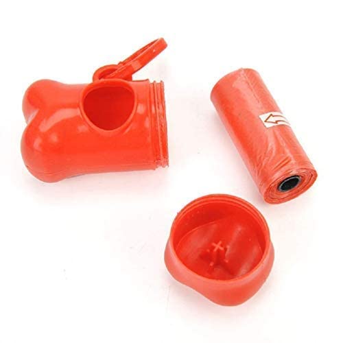 Dog Trust Pet Bone Shaped Waste Poop Clean Bags with Bag Dispenser Box with Garbage Carrier Holder+3 Bag Rolls (Color May Vary)