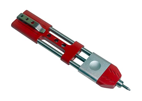 Bolígrafo de aluminio Ko-Axis Rail Pen con elegante acabado anodizado rojo