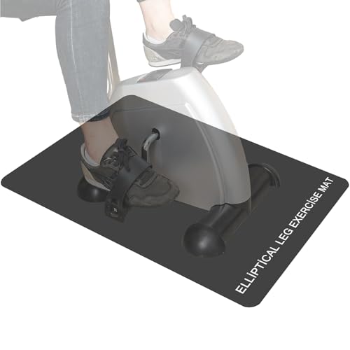 Alfombrilla antideslizante para ejercicio | Protective Trainer Protección del suelo Elíptica deportiva y debajo del escritorio | Los entrenadores ideales de pedales de pies y piernas mantienen los