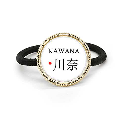 Élastique à cheveux en métal argenté motif Japon Kawana avec son bandeau élastique robuste