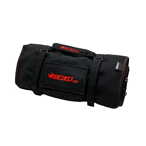 Image of Boxo USA 82-Piece Marine Boat Tool Roll - Metric & SAE Tools to Maintain Powerboat, Sailboat, Watercraft in Compact Organizer