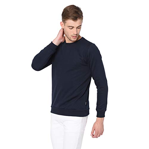 Image of Rigo Fleece Printed Round Neck Sweatshirt for Men | Full Sleeves Sweatshirt for Men | Casual Wear & Stylish Sweatshirts for Men