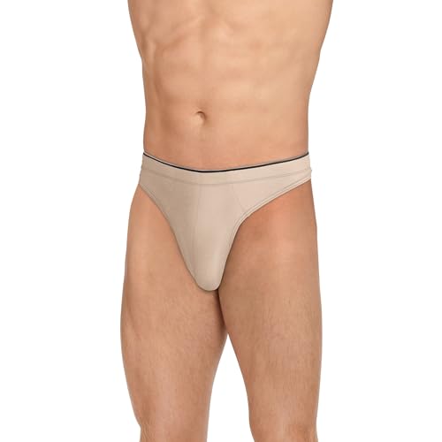 Jockey Men's Underwear True Style Thong - 3 Pack, Grey/Beige/Black Night, M2