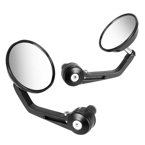 Espejos retrovisores para motocicleta extremos de barra redonda 7/8 accesorios de scooter azul 3
