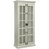 Pemberly Row 2 Door Traditional Display Curio China Cabinet in Antique White