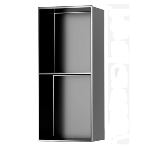 Étagère de douche encastrée double couche en acier inoxydable gris haut de gamme