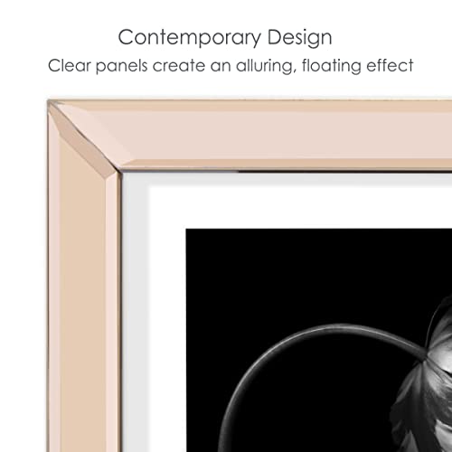 Mikasa 6 X 8 Inch Hanging Mirror Frame, Displays 5 X 7 Photo, Rose Gold #TOP3