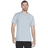 Skechers Men's On The Road Tee, Blue Fog, X-Large