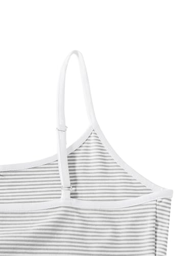 Image of Hilinker Womens Graphic 2 Piece Pajama Set Summer Cute Crop Cami and Shorts Ribbed Lounge Sets