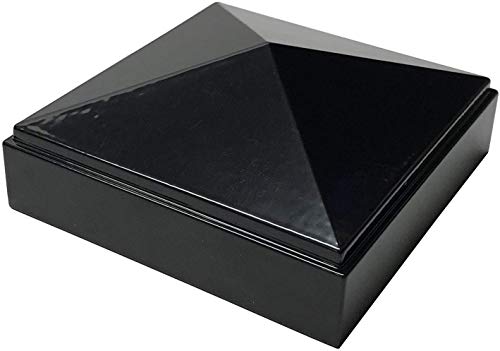 3" x 3" Aluminium Pyramid Post Cap for Metal Posts - Pressure Fit - Black (6 Pack) - Thumbnail 7
