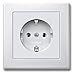 Produktbild Merten MEG2301-1619 SCHUKO-Steckdose mit voller Abdeckplatte, Steckklemmen, polarweiß, M-SMART