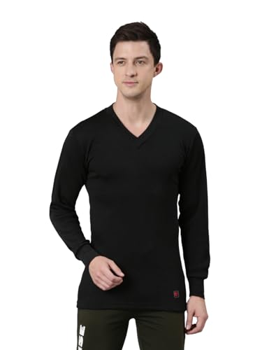 Image of Rupa Jon Men Thermal Vest | Premium Innerwear for Winter |V Neck Full Sleeve Soft, Lightweight & Warm Thermal Vest for Men | Snug Fit Cold Weather Essential | Pack of 1