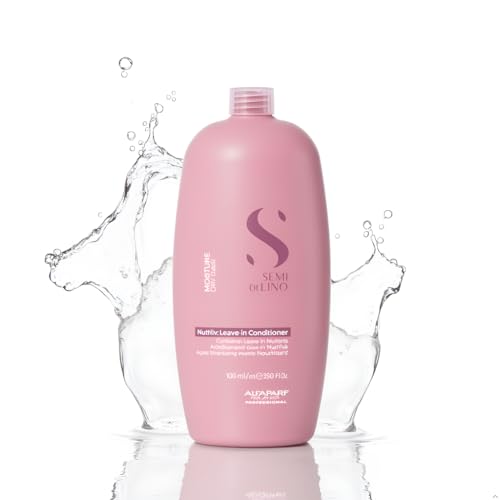 Alfaparf Milano Semi Di Lino Moisture Nutritive Leave In Hair Conditioner - Professional Quality for Softer, Shinier Hydrated Hair - SLS, Paraben Paraffin Free - Color Safe Hair Care (33.8 Fl. Oz).