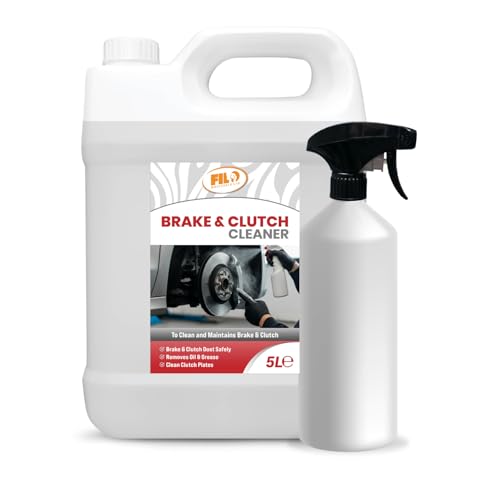 Filo Brake and Clutch Cleaner 5L with Brake Cleaner Spray Bottle 1L | Disc Brake Cleaner Removes Oil Grease and Brake Dust | Improves Braking Efficiency | For Cars Motorcycles & Bicycles