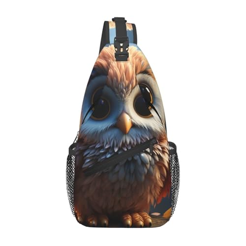 Bolso pequeño tipo sling para pecho unisex miniatura 2