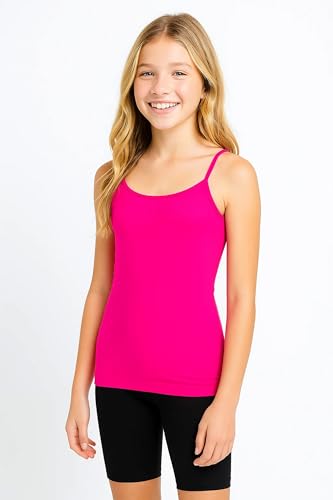 Image of Kurve Girl's Sleeveless Tank Top - Stretch Undershirts Cami Camisole, UV Protective Fabric, Rated UPF 50+ (Made in USA)