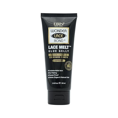 EBIN NEW YORK Wonder Lace Melt Glue Gelly 3.38floz/100ml Strong Hold Wig Adhesive I Fast Drying Invisible Finish Sweat-Resistant