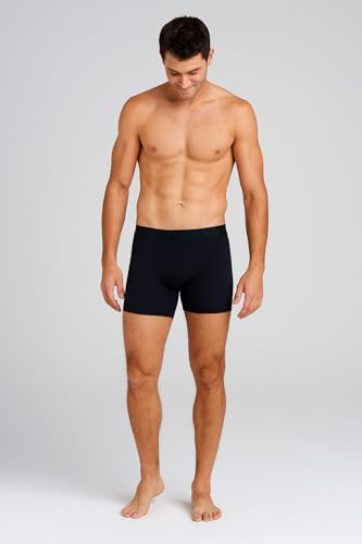 TAHARI Mens Microfiber Boxer Briefs Pack of 4, Luxe Microfiber Underwear for Men, Smooth Stretch Rayon3