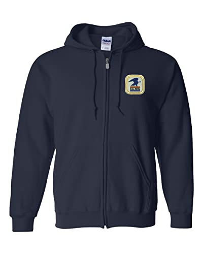 ALLNTRENDS US Mail Embroidered Sweatshirts Postal Service Shirt Eagle Winter Tops (S, Full Zip Hoodie)