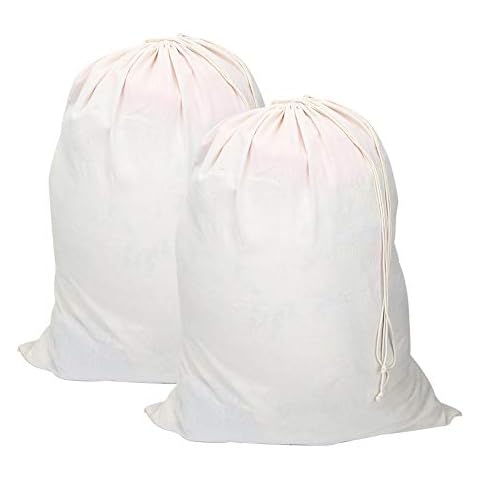 Vivifying Extra Large Cotton Laundry Bags, 2 Pack Cover
