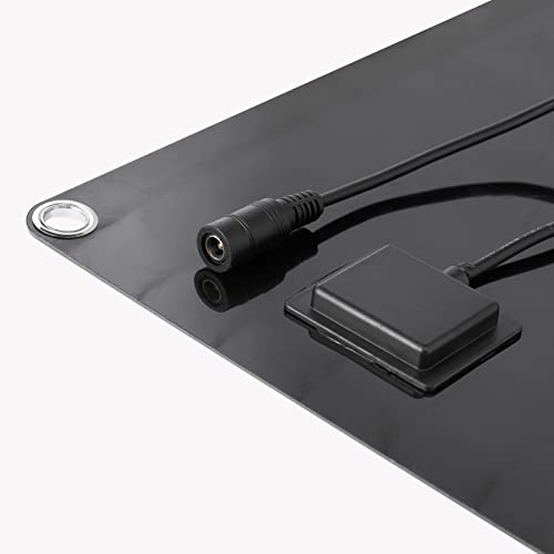 Aumotop Kit de ventiladores de painel solar, ventilador duplo alimentado por painel solar 10W CC 12V