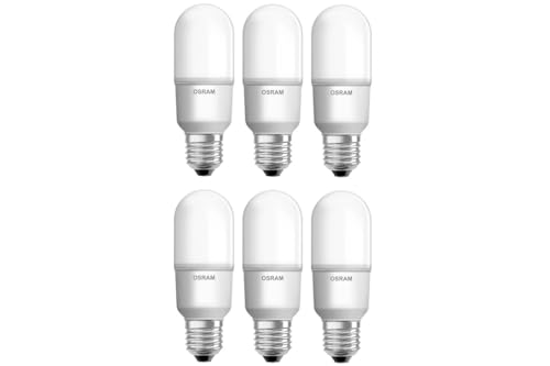 LEDVANCE Osram 10 Watt E27 Led Stick Lamp- Screw-Thread Type Lamp/Bulb- Cool White 6500K- Pack of 6