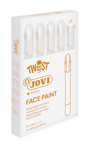 Jovi - Twist Face Paint, Maquillaje Facial Infantil, 5 Unidades, Color Blanco (19101)
