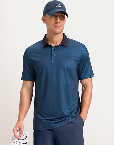 Image of Men's Golf Polo Shirts Dry Fit Performance Moisture Wicking Casual Print Golf Shirts for Men Breathable