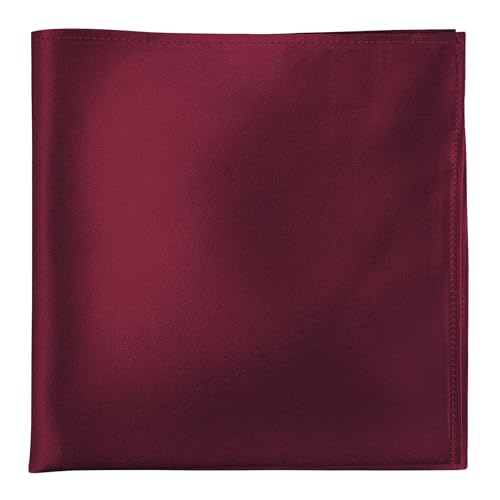 MANSPHIL Burgundy Silk Pocket Squares for Men, Tuxedo...