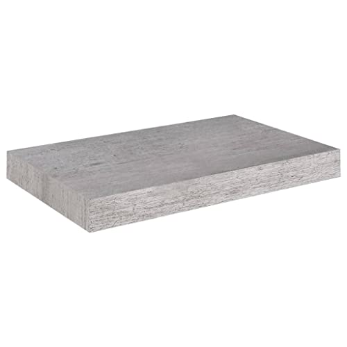 vidaXL Estante Flotante de Pared Repisa Balda Estantería Salón Sala de Estar Exhibición Colgante Decoración Gris Hormigón MDF 40x23x3,8 cm
