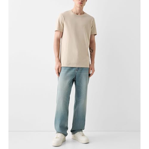 Men's Baggy Jeans Straight Wide Leg Hip Hop Loose Fit Skater Jeans Solid Long Denim Pants for Teen Boys3