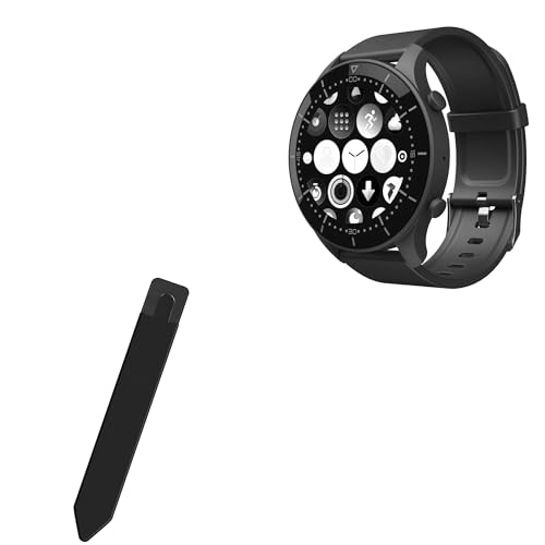 BoxWave Stylus Pouch Compatible with Intelligent Galaxy IG-20 - Stylus PortaPouch, Stylus Holder Carrier Portable Self-Adhesive - Jet Black