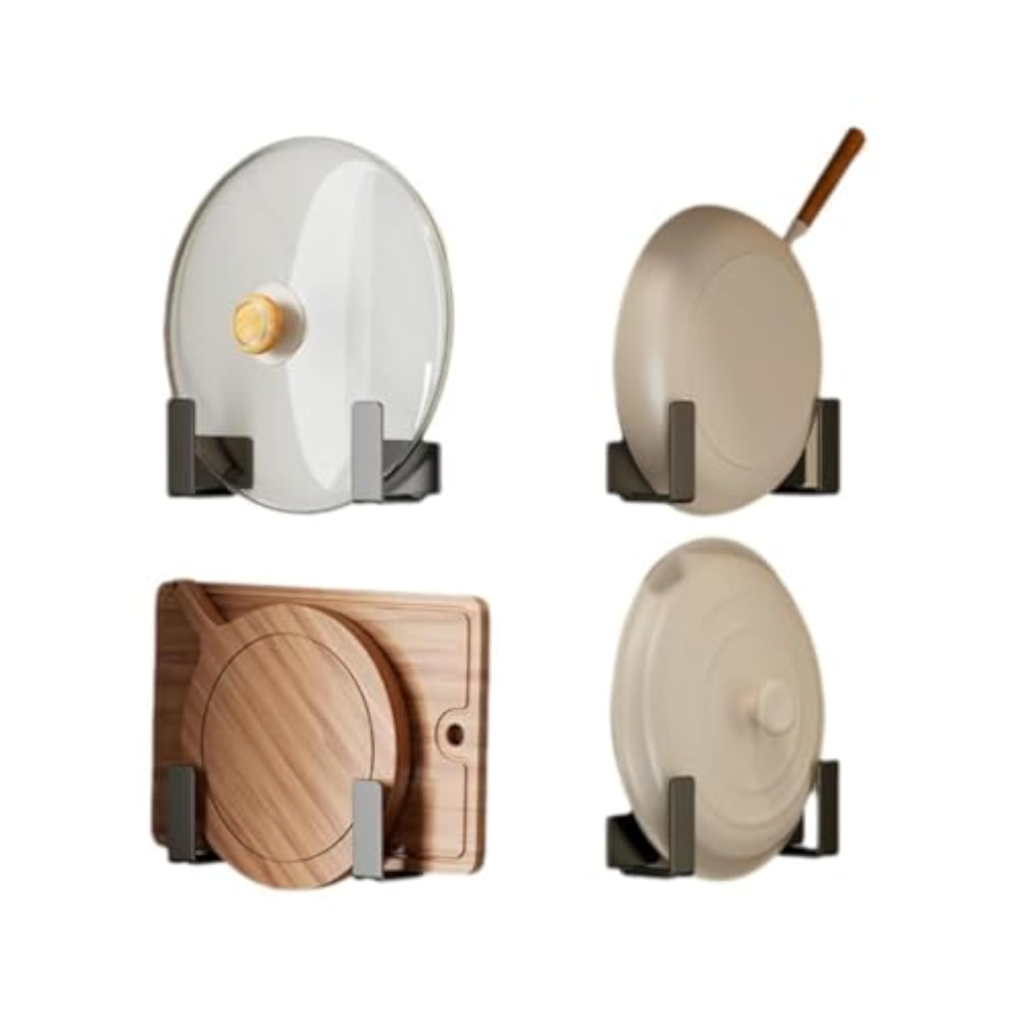 Kitchen Organizer Pot Lid Holder, Multifunctional Storage Rack