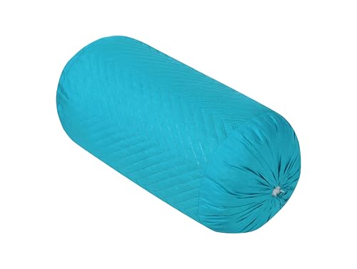 Image of RD TREND Glace Cotton Quilted Bolster Cover Size-16x32 Inches | Soft & Durable Cylindrical Pillow Cover for Bolster Pillow | Perfect for Sofa, Diwan,Couch & Bed Decor (Firoji)