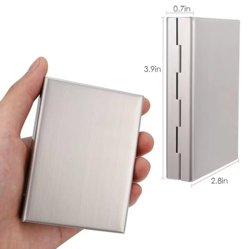 Minimalist Aluminum Slim Wallet RFID Blocking Money Clip, Black/White, Minimalist (Mirror Surface Wallet)2