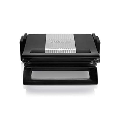 Kontaktgrill mit Grillzange, Tischgrill, Waffeleisen & Sandwichmaker 4in1 auswechselbare Platten, 31,5x21,5cm – Bild 6