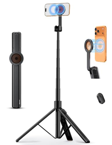 ANXRE 71" Magnetic Phone Tripod Monopods with Remote＆Universal Phone Clamp