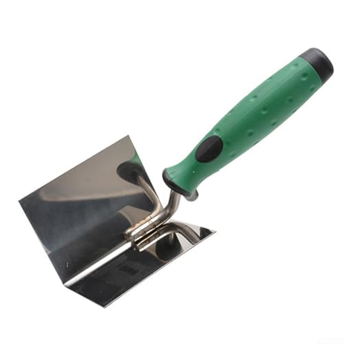 Drywall Corner Tool Drywall Outside Corner Corner Drywall Tool Stainless Steel Corner Trowel Lining Plastering Trowel Angled Hand Tool for Plastering Brickwork ﻿(Inside 1PC)