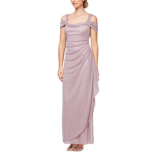Alex-Evenings-Womens-Long-Cold-Shoulder-Dress-Petite-and-Regular-Sizes-Mauve-Glitter-8