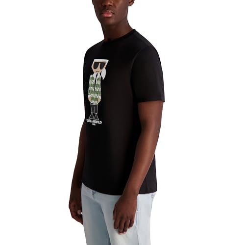 KARL LAGERFELD Men's Short Sleeve Crewneck Graphic T-Shirt3