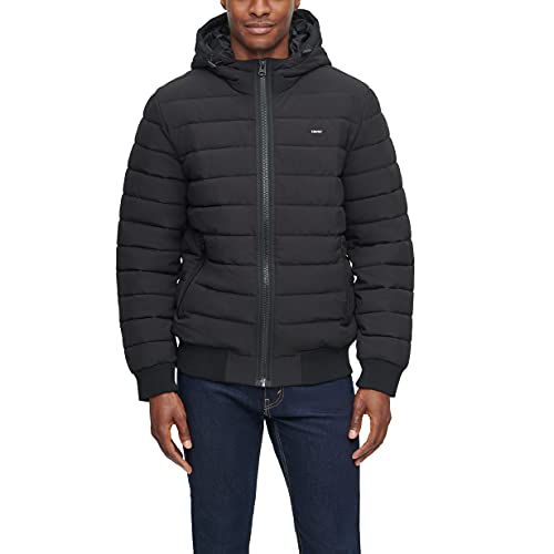 Image of Levi's Men's Hooded Quilted Heavyweight Bomber Jacket