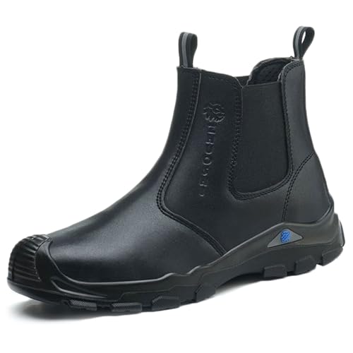 Best Waterproof Boots for Welding: Top Picks for Welders 14 Steel Toe Work Boots for Men Slip Resistant Welding Work Boots Slip-on Water-Resistant Safety Shoes for Industrial Construction (Black,Water-Resistant, Adult, Men, 9.5, Numeric, US Footwear Size System, Medium)